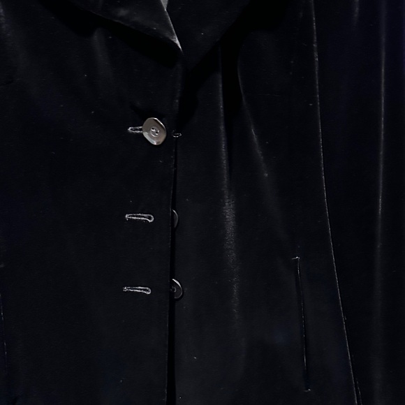 INC International Concepts Black Velvet Blazer - Picture 3 of 4